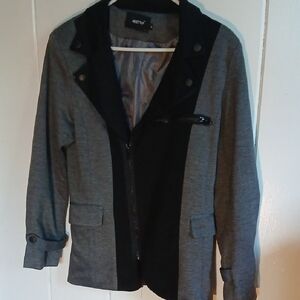 Gray and Black Blazer